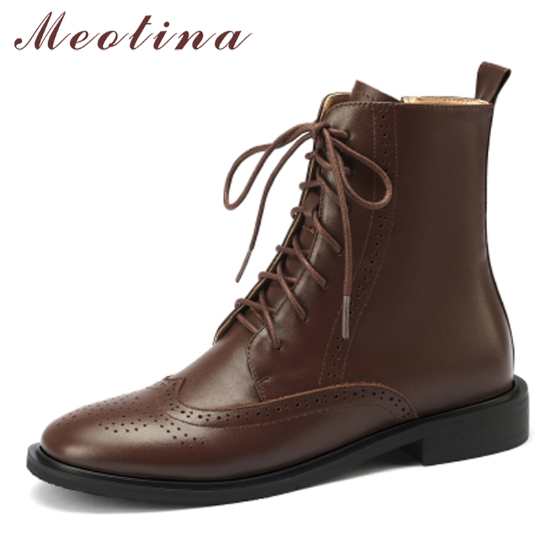 Women'S Shoes Size 40 In Us - Meotina Nữ Da Thật Da Xe