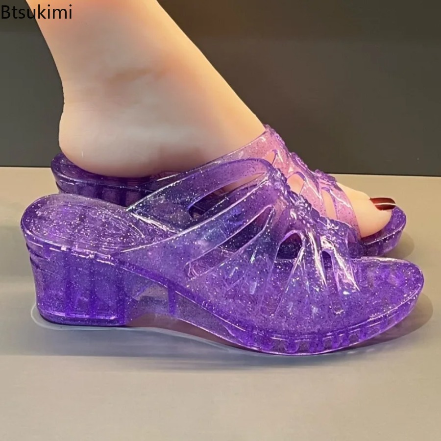 Jelly Sandal Women - New Summer Women's Slippers Wedges Sandals