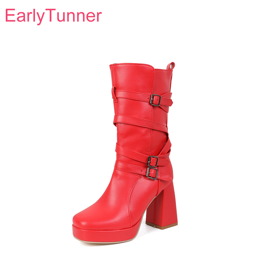 Women'S Shoes Size 12 - 2026 Winter Comfort Women Mid Calf