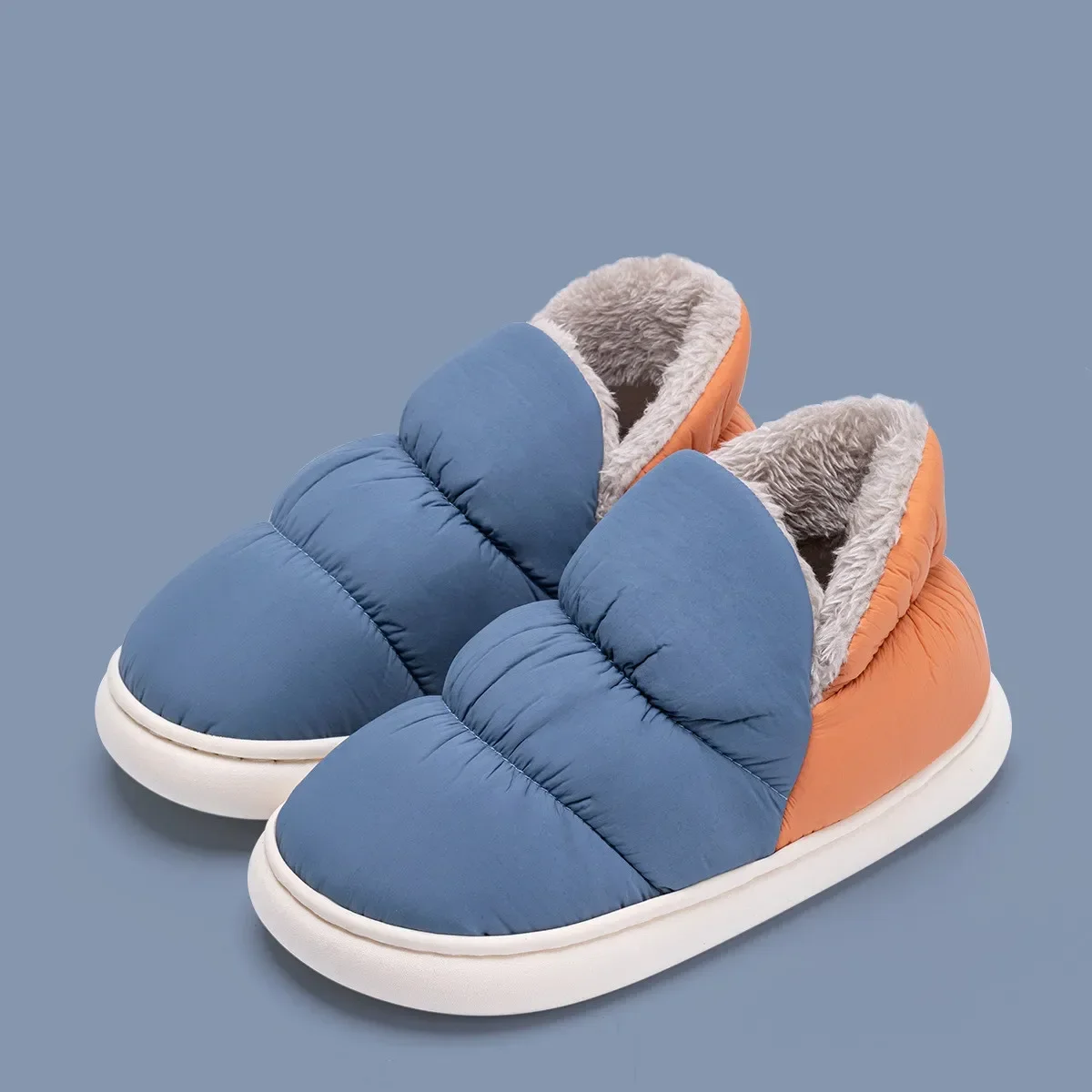 Women Shoes Waterproof - Women Men Slippers Winter Down Cloth