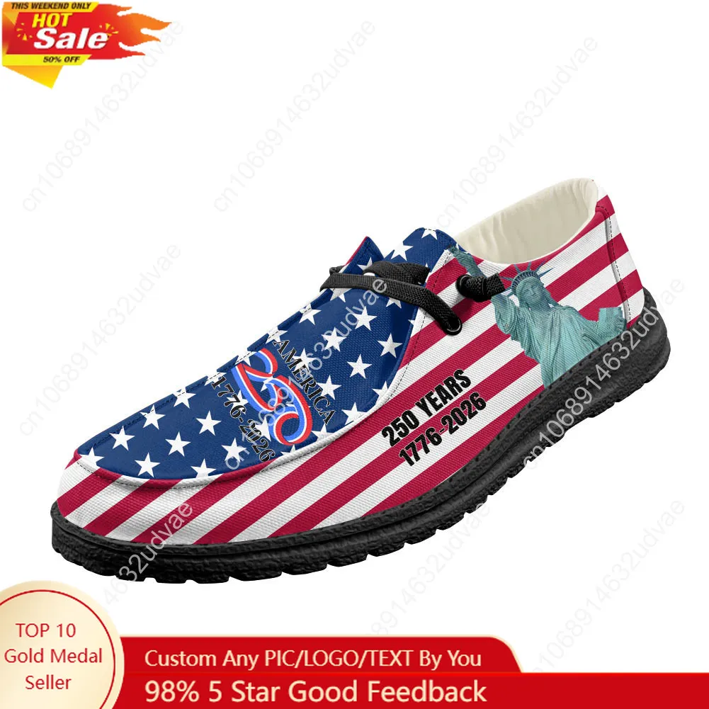 Women'S Shoes Loafers Black - America 250th Anniversary 1776-2026 Loafers Men