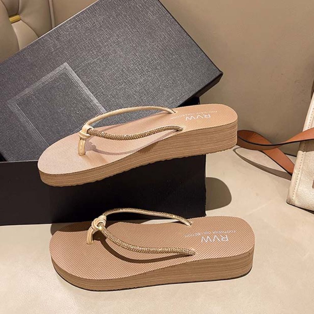 Fashion PVC Crystal Flip Flops - đánh giá và giá Women Shoes Waterproof