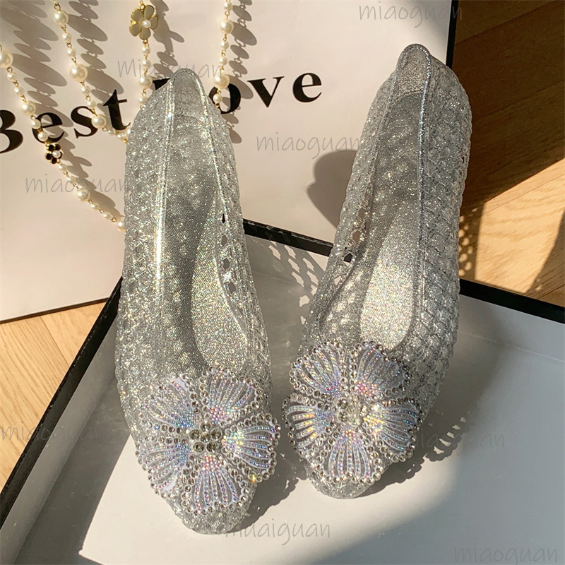New Crystal Jelly Shoes Sparkl - đánh giá và giá Jelly Sandal Women