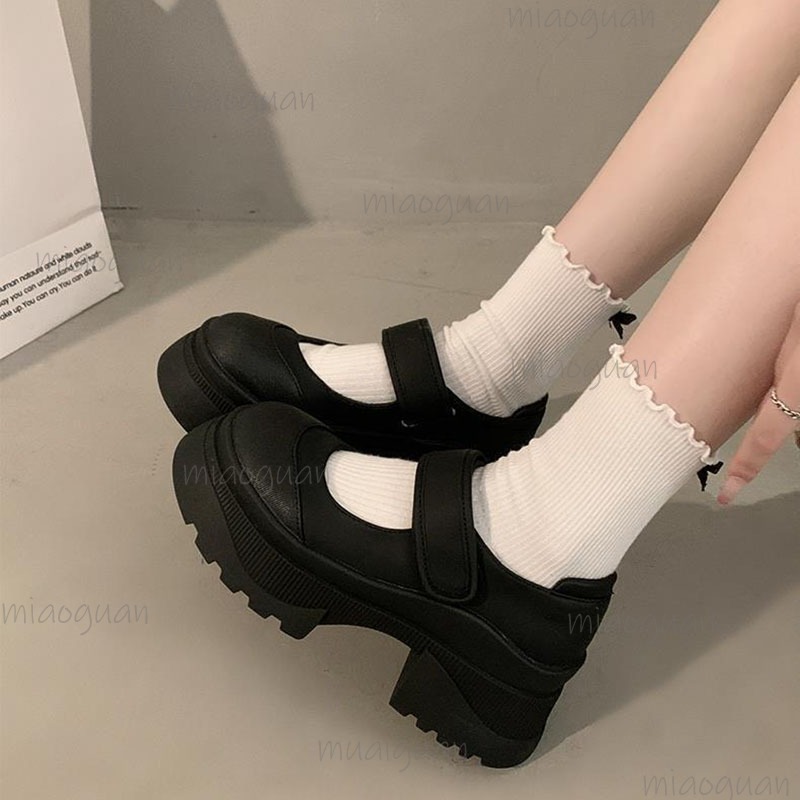 Black Retro Heightening Thick  - đánh giá và giá Women'S Shoes Loafers Black