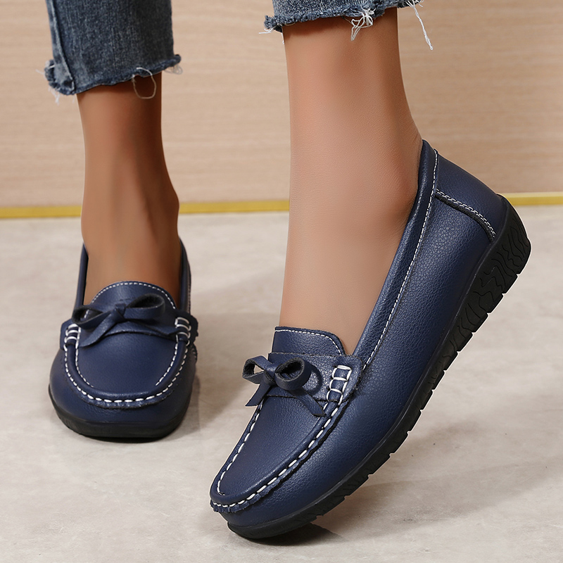 Genuine Leather Women Flats Fa - đánh giá và giá Women'S Shoes Loafers Black
