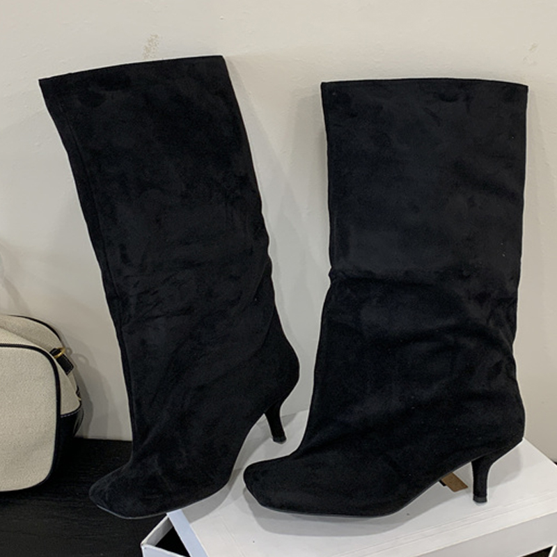 Winter Street Punk Round Toe W - đánh giá và giá High Knee Heel Boots