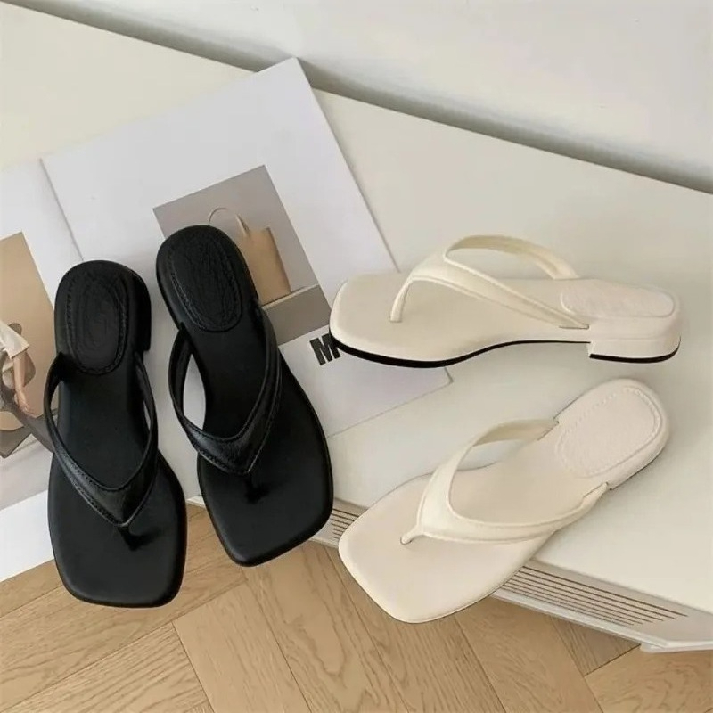 Women Solid Square Toe Flip Fl - đánh giá và giá Jelly Sandal Women