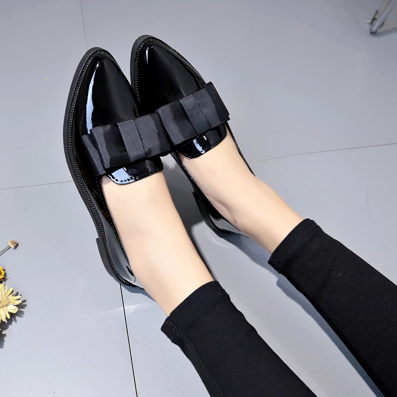 Black/ Wine Red Patent Leather - đánh giá và giá Women'S Shoes Loafers Black