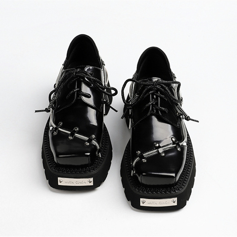 Luxury Metal Chain Decoration  - đánh giá và giá Women'S Shoes Loafers Black