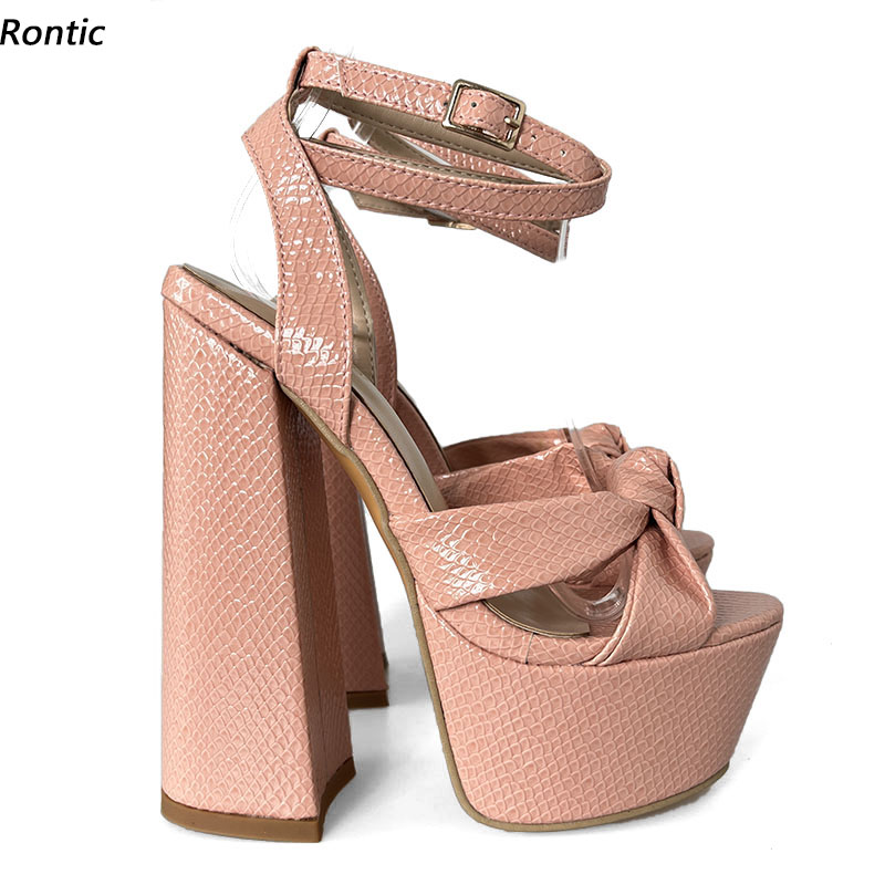 Rontic Hot Handmade Women Plat - đánh giá và giá Block Heel Ankle Boots