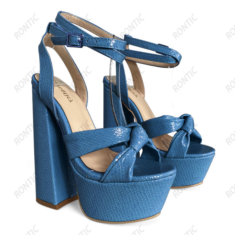 Rontic Hot Handmade Women Plat - đánh giá và giá Block Heel Ankle Boots