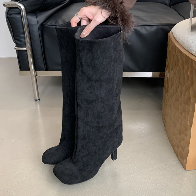 Eilyken Winter Street Style Ro - đánh giá và giá High Knee Heel Boots
