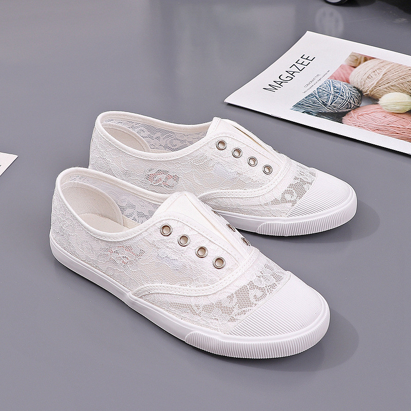 Women's Lace Hollow-Out Canvas - đánh giá và giá Women'S Shoes Hey Dude