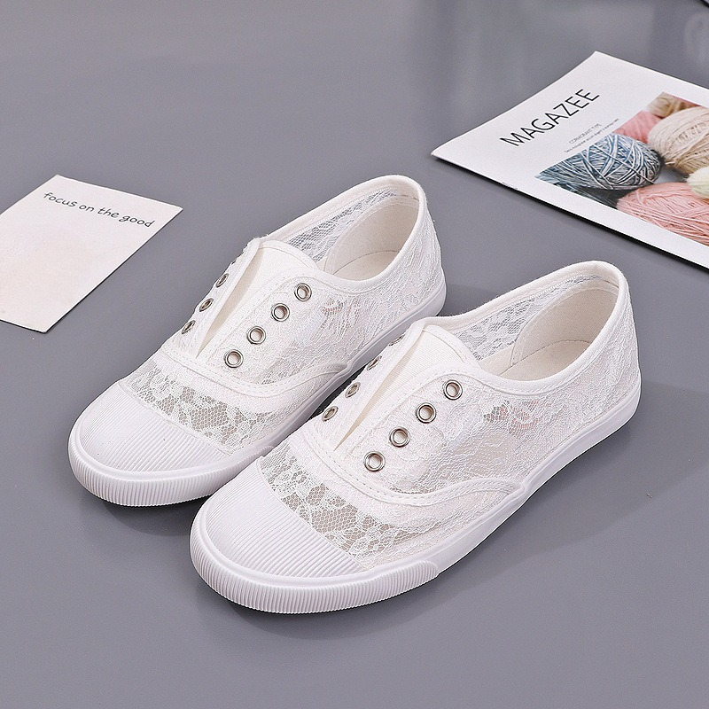 Women's Lace Hollow-Out Canvas - đánh giá và giá Women'S Shoes Hey Dude