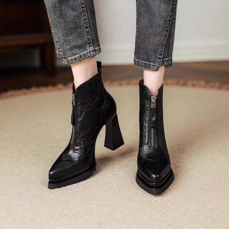 Pointed Toe Super High Heel Wo - đánh giá và giá Block Heel Ankle Boots