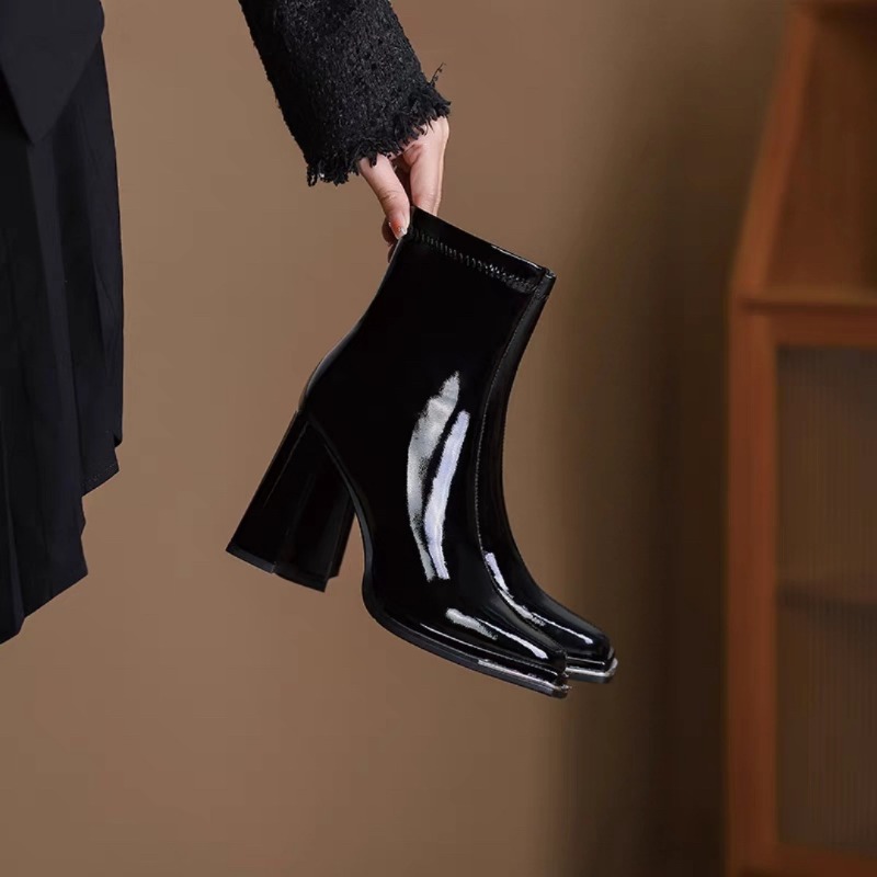 Luxury Women Boots Fashion Squ - đánh giá và giá Block Heel Ankle Boots