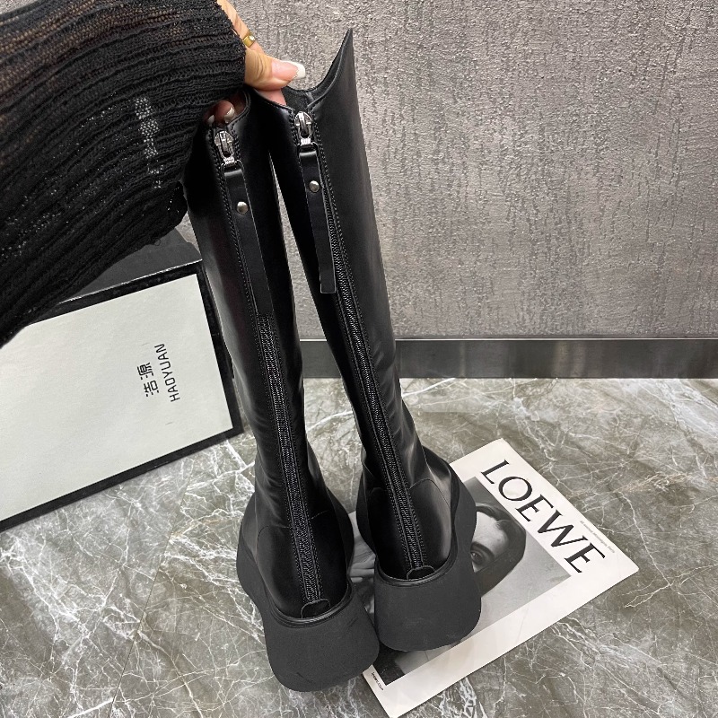 Women's New Simple Solid Color - đánh giá và giá High Knee Heel Boots