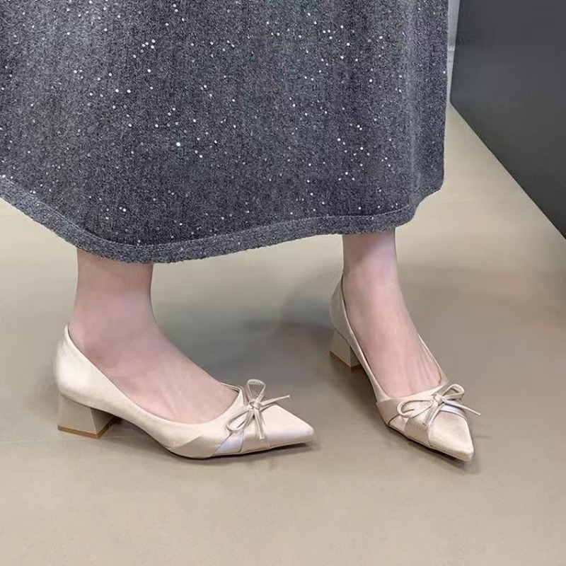 Retro Mid-length Single Shoes  - đánh giá và giá Women Shoes Casual