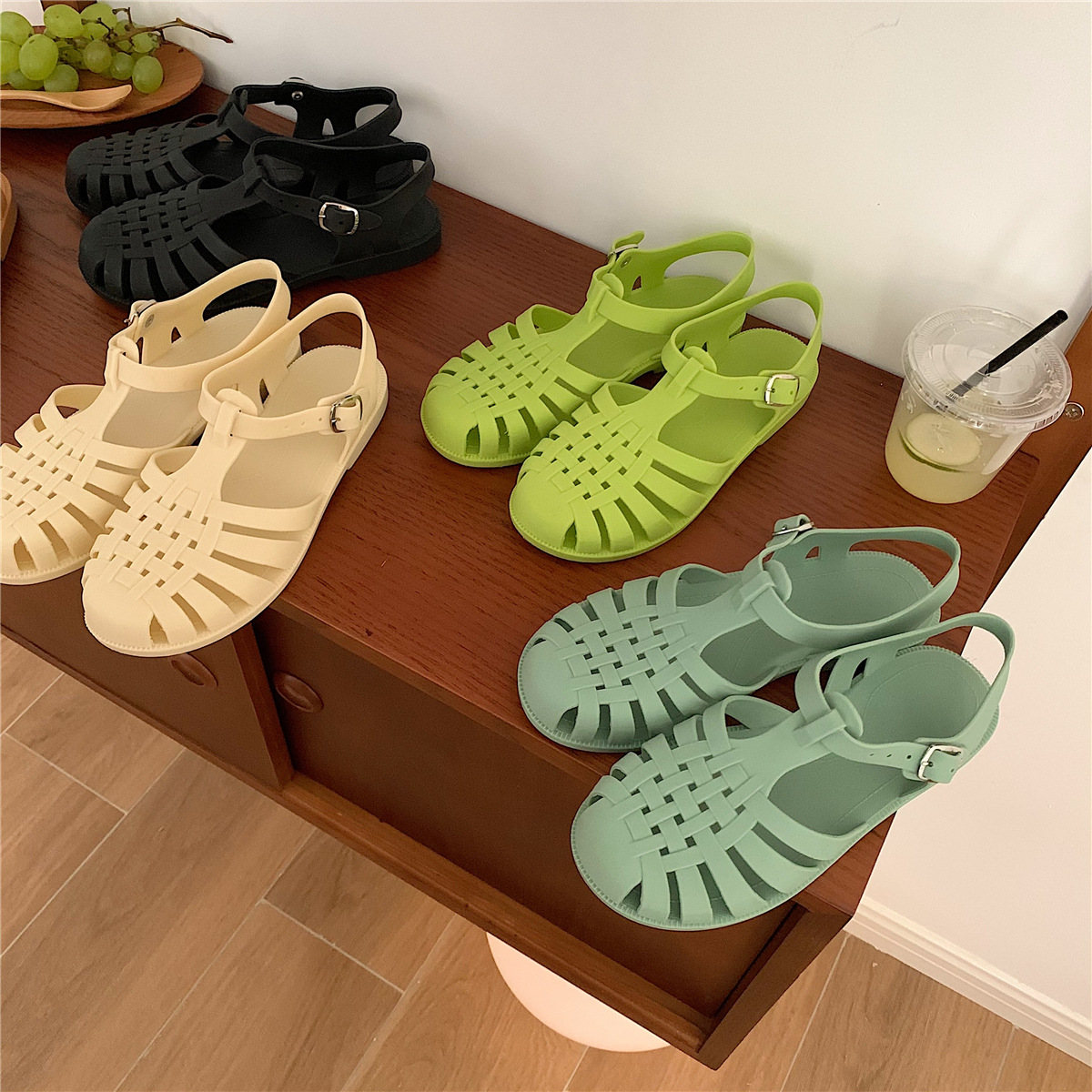 XIXITIAO Vintage Hollow Woven  - đánh giá và giá Jelly Sandal Women