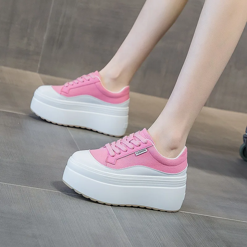 8cm New Canvas Genuine Leather - đánh giá và giá Women Shoes Store
