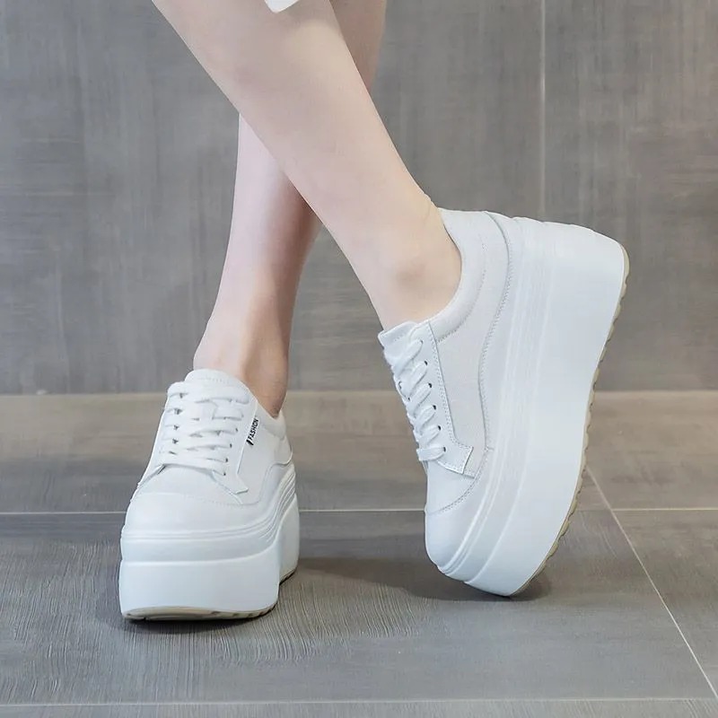 8cm New Canvas Genuine Leather - đánh giá và giá Women Shoes Store