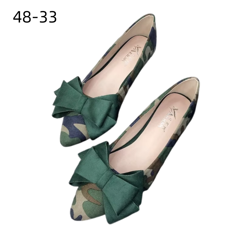 Lady Camouflage Bow Flats For  - đánh giá và giá Women'S Shoes For Wide Feet
