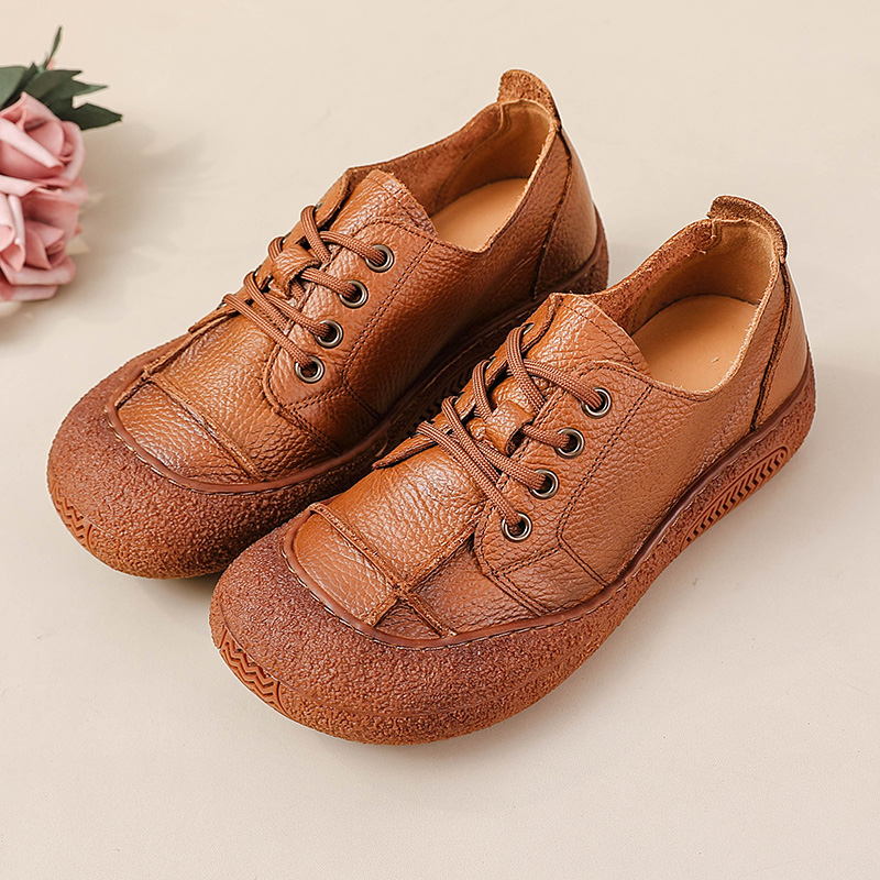 Retro genuine leather shoes fo - đánh giá và giá Women'S Shoes For Wide Feet