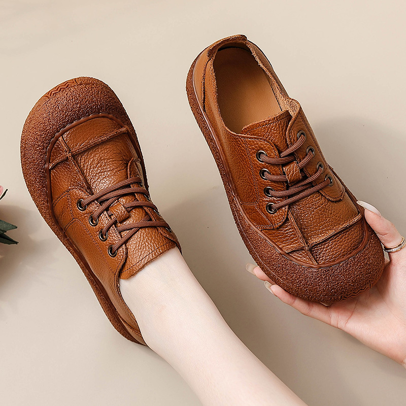 Retro genuine leather shoes fo - đánh giá và giá Women'S Shoes For Wide Feet
