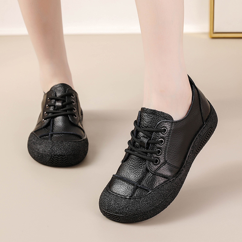 Retro genuine leather shoes fo - đánh giá và giá Women'S Shoes For Wide Feet
