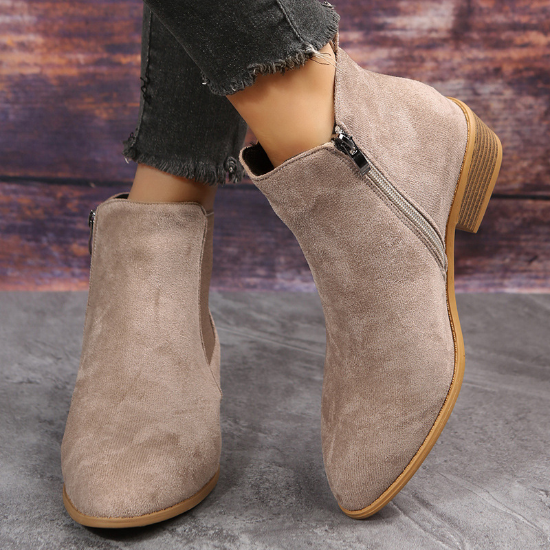Women's Short Boots Autumn Poi - đánh giá và giá Block Heel Ankle Boots