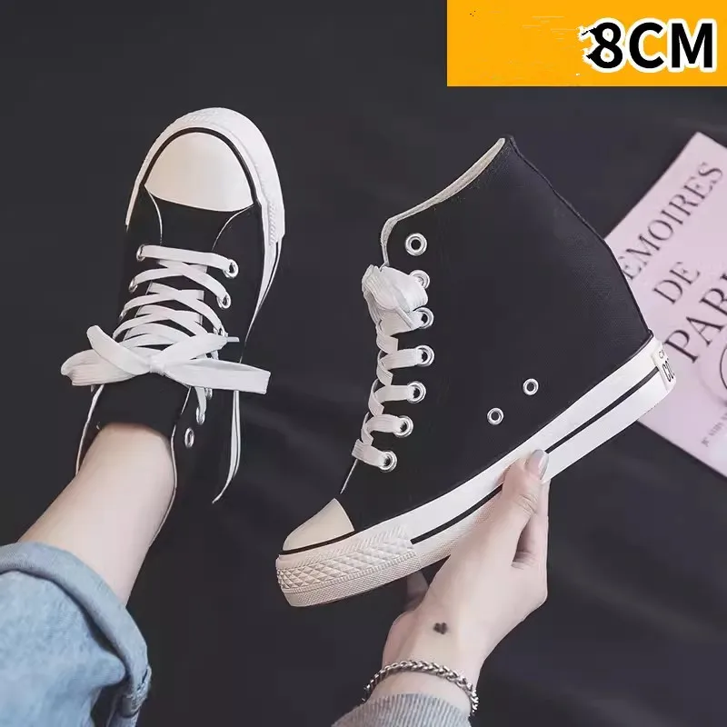 High 8cm Platform Canvas Shoes - đánh giá và giá Block Heel Ankle Boots