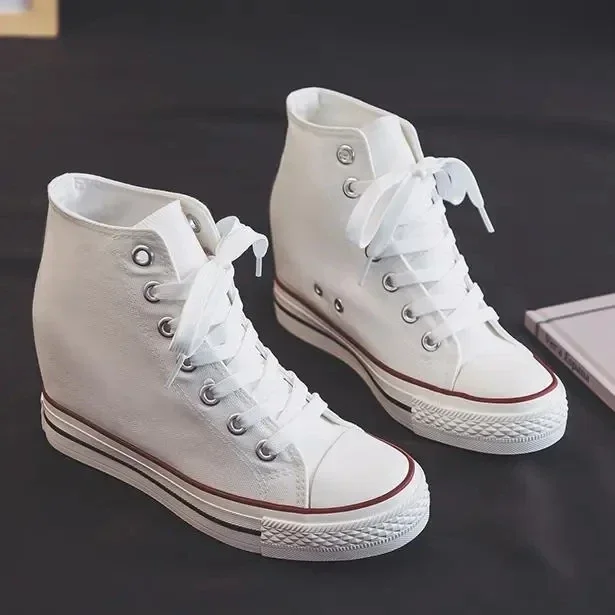 High 8cm Platform Canvas Shoes - đánh giá và giá Block Heel Ankle Boots