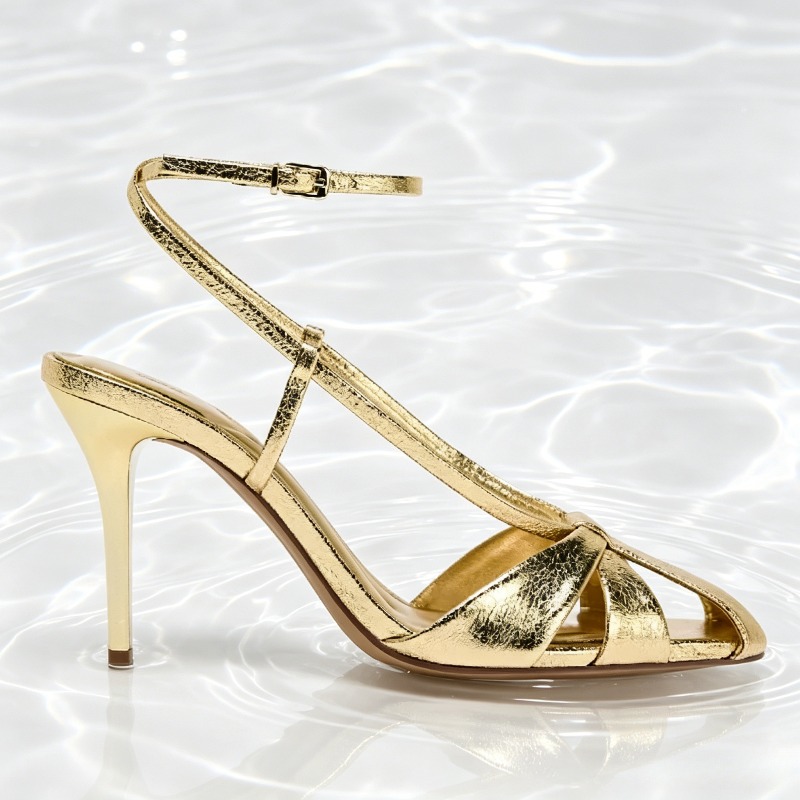 Fashion Gold Thin Heeled Sanda - đánh giá và giá Women Shoes Brands