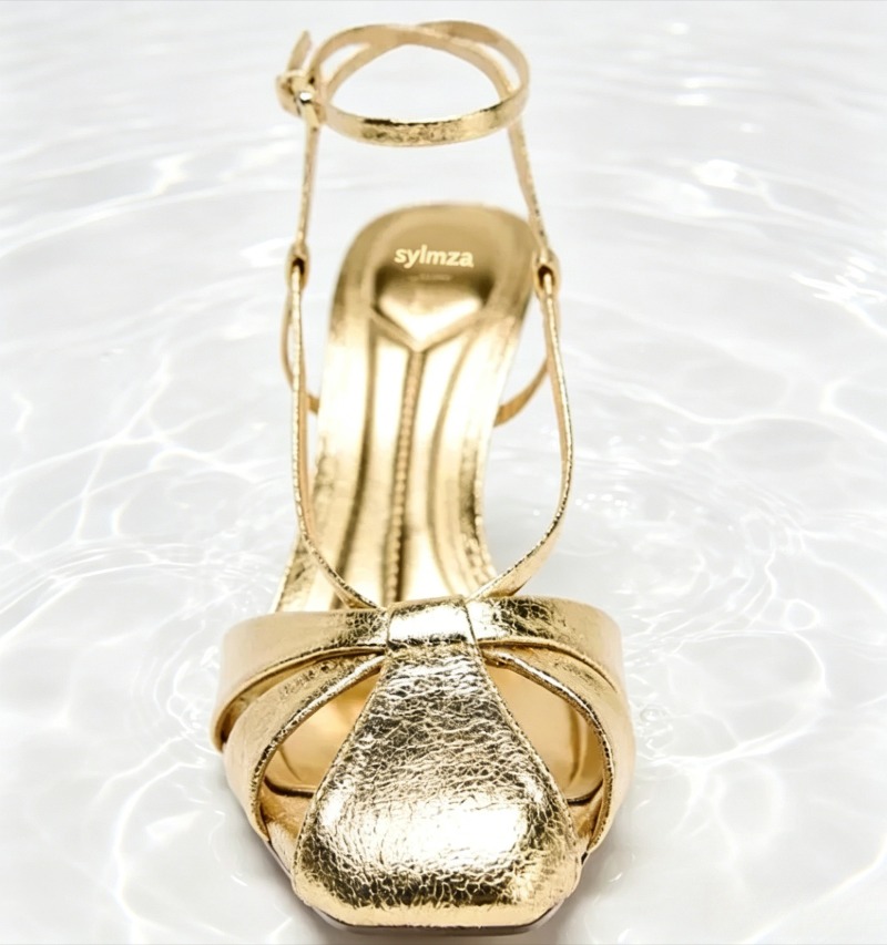 Fashion Gold Thin Heeled Sanda - đánh giá và giá Women Shoes Brands