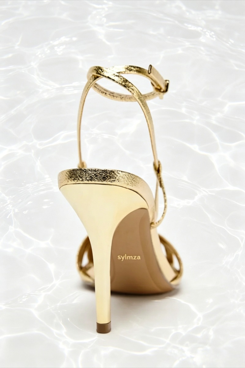 Fashion Gold Thin Heeled Sanda - đánh giá và giá Women Shoes Brands