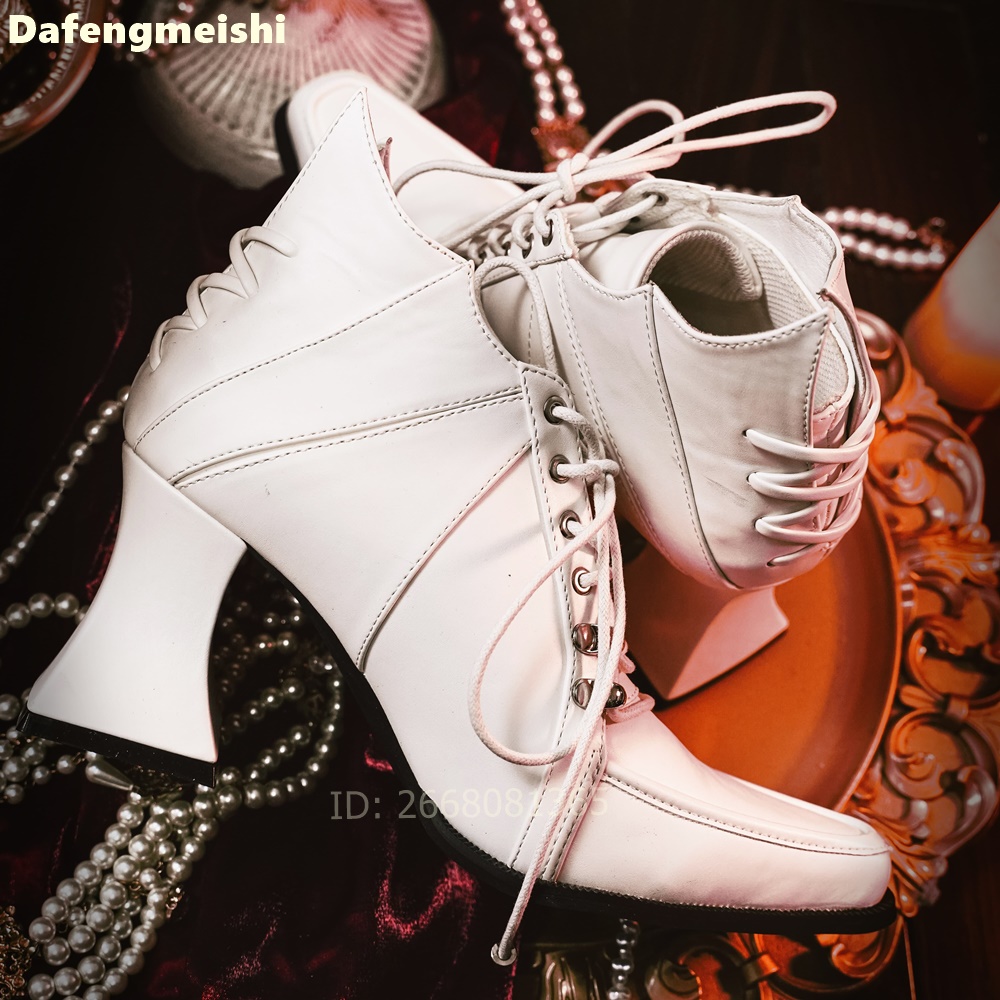 White Leather Square Toe Ankle - đánh giá và giá Block Heel Ankle Boots