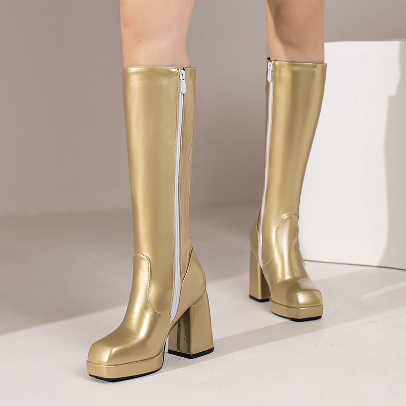 Green Winter Women Platform Kn - đánh giá và giá Block Heel Ankle Boots