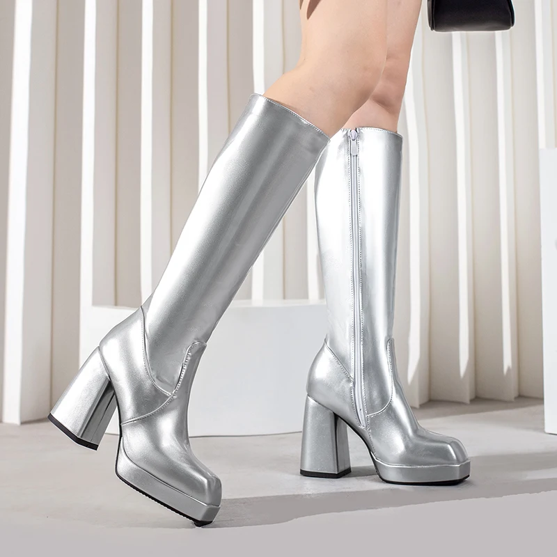 Green Winter Women Platform Kn - đánh giá và giá Block Heel Ankle Boots