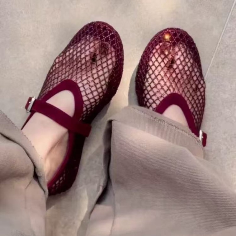 Hollow Rhinestone Baotou Sanda - đánh giá và giá Women Shoes Casual
