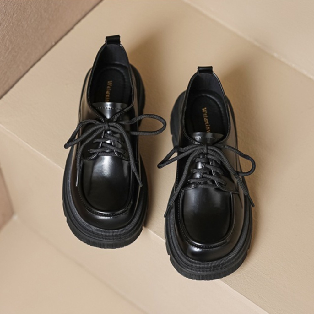 Loafers for Woman Leather Plat - đánh giá và giá Women'S Shoes Loafers Black