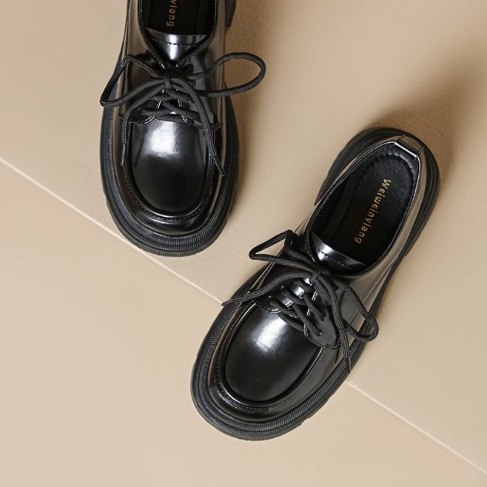 Loafers for Woman Leather Plat - đánh giá và giá Women'S Shoes Loafers Black
