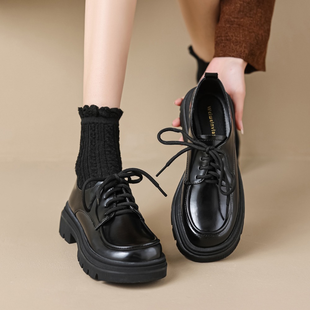 Loafers for Woman Leather Plat - đánh giá và giá Women'S Shoes Loafers Black