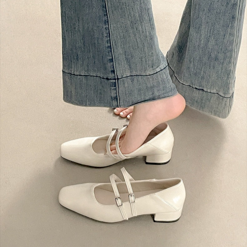 Square Toe Low Heel Women Silv - đánh giá và giá Women Shoes Casual