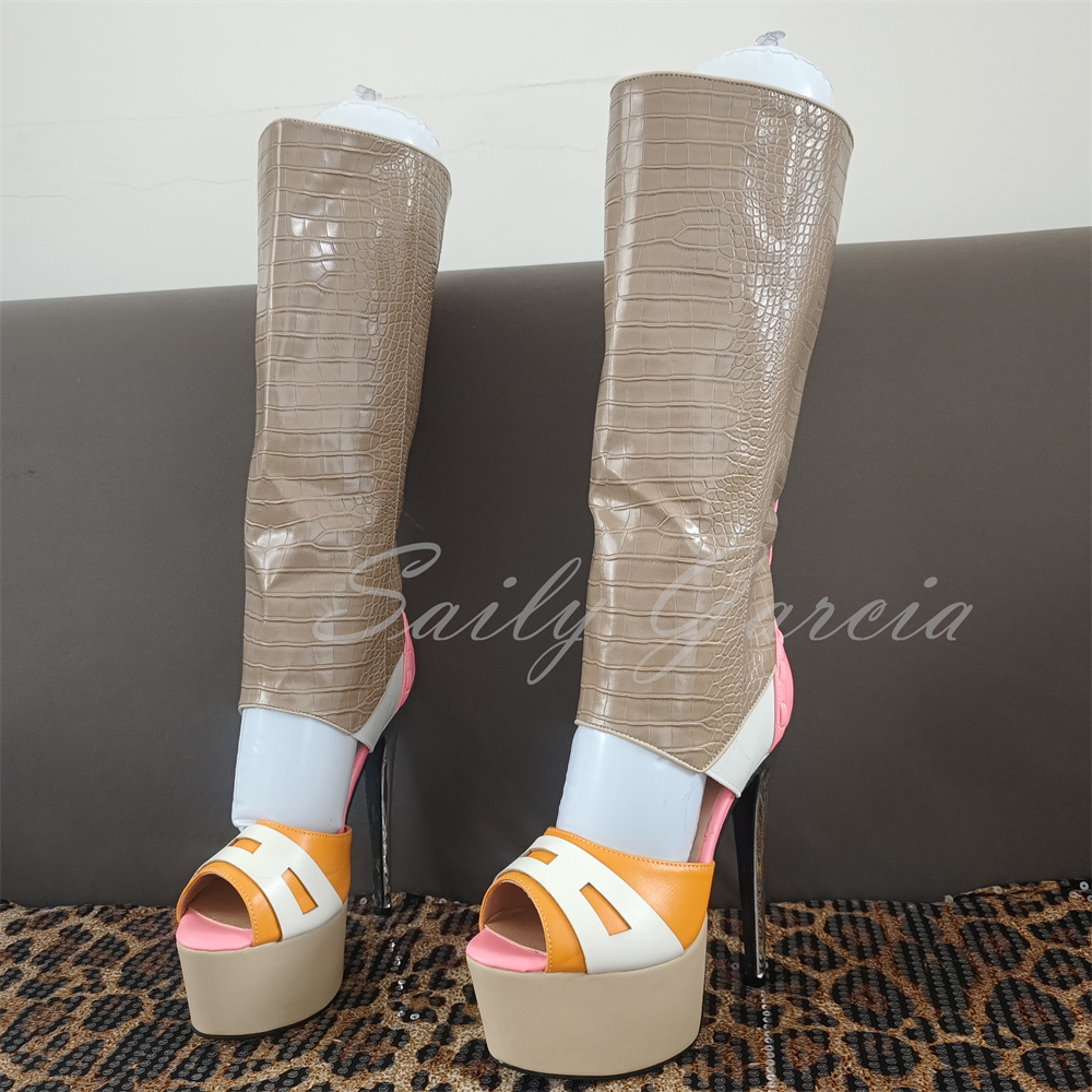 Girl Pink Heart Decor Knee Hig - đánh giá và giá High Knee Heel Boots