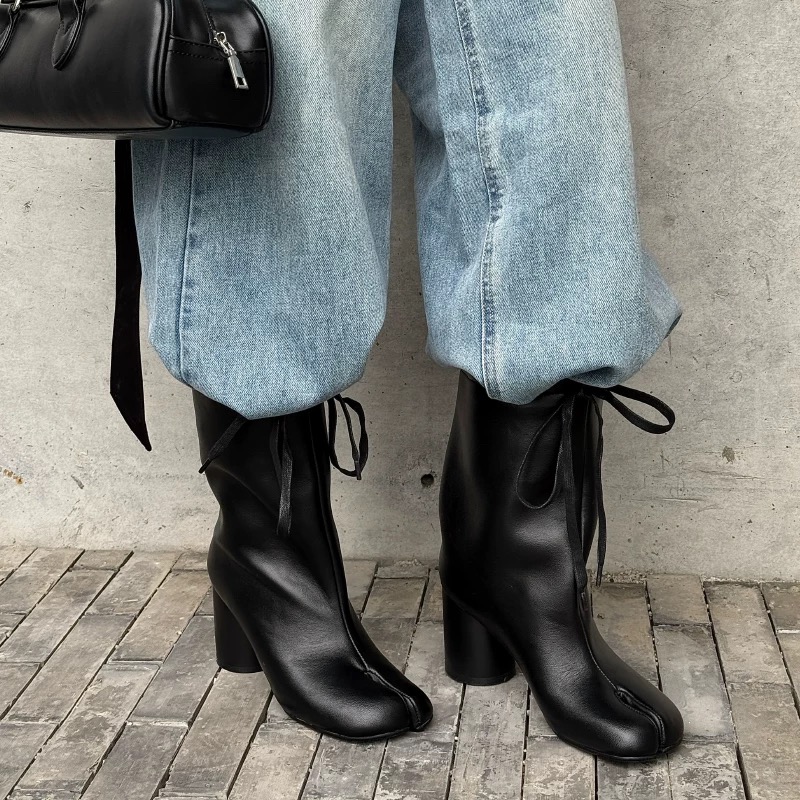 New Women Split Toe Ankle Boot - đánh giá và giá Block Heel Ankle Boots