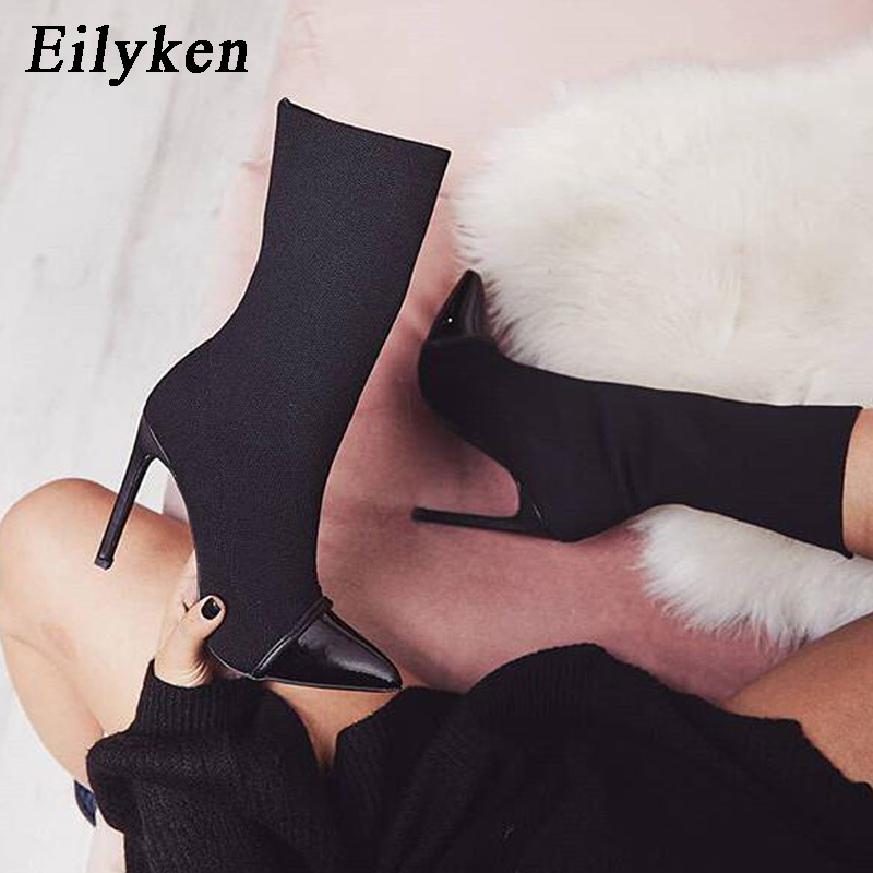 Eilyken 2023 Mới Vải Co Giãn N - đánh giá và giá Block Heel Ankle Boots