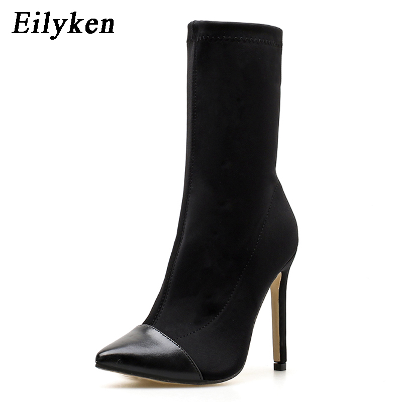 Eilyken 2023 Mới Vải Co Giãn N - đánh giá và giá Block Heel Ankle Boots