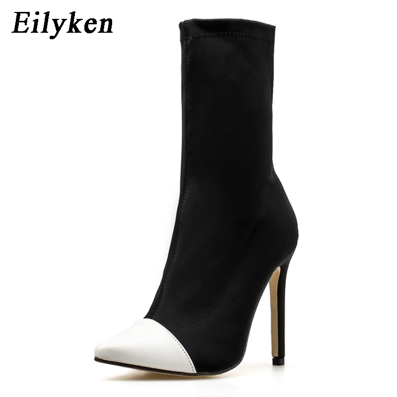 Eilyken 2023 Mới Vải Co Giãn N - đánh giá và giá Block Heel Ankle Boots