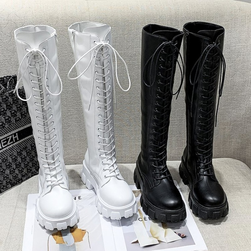 Women Knee High Boots Lace Up  - đánh giá và giá High Knee Heel Boots