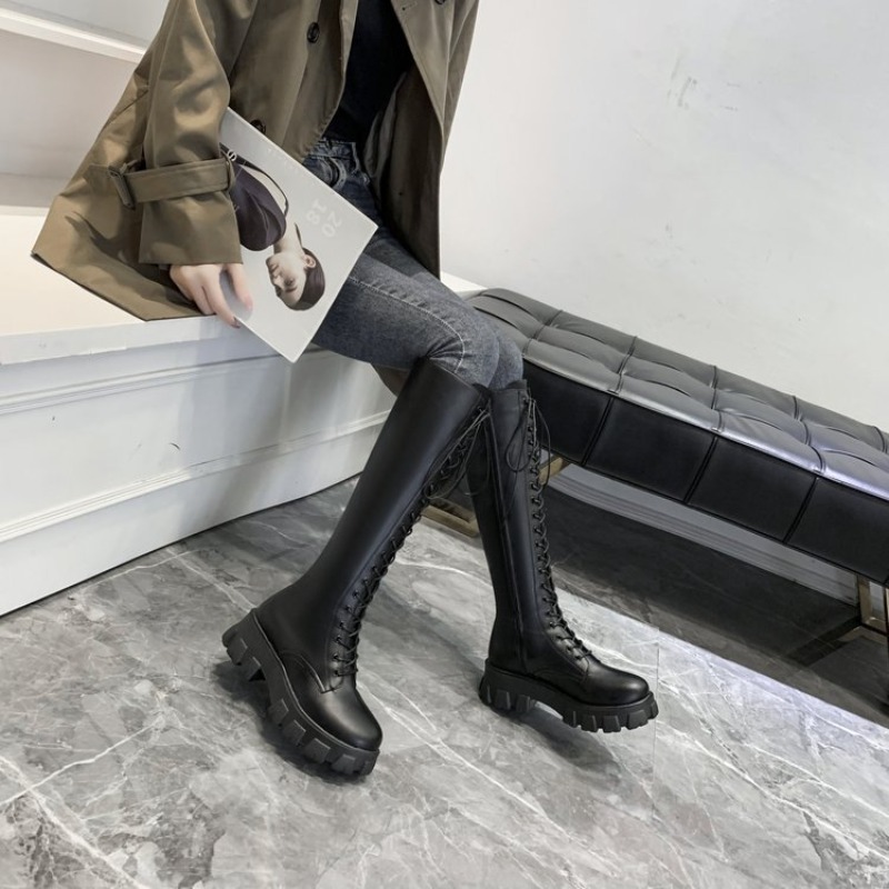Women Knee High Boots Lace Up  - đánh giá và giá High Knee Heel Boots